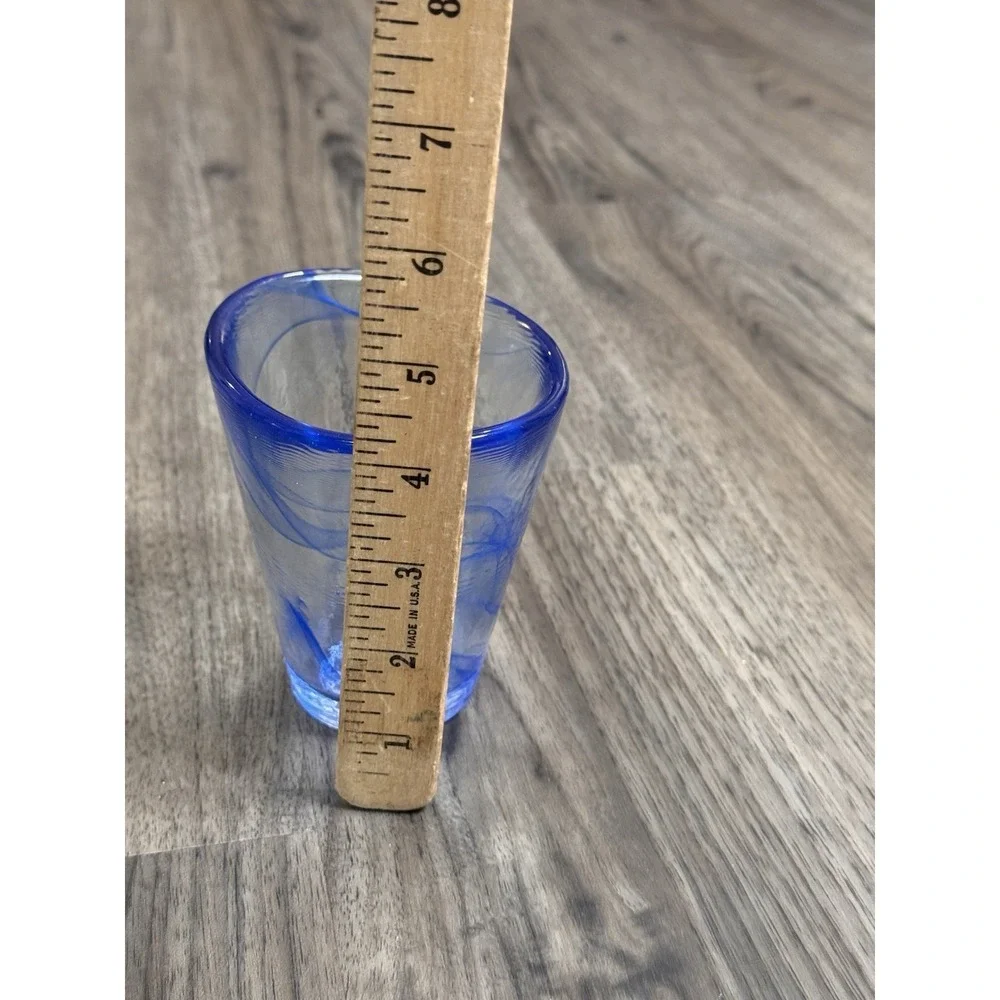 Kosta Boda Ulrica Hydman-Vallien UVH Blue Art Glass Vase Asymmetrical Sweden